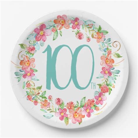 100th birthday party plates|100th birthday party decorations ideas.